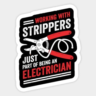 Electrician Electrical Worker Job Design Sticker